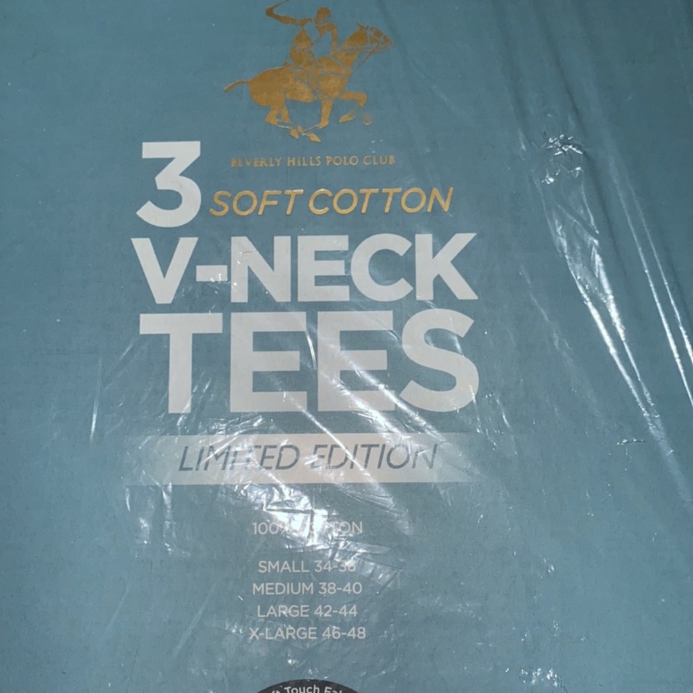 💜Beverly Hills Polo Club Men’s 3Pack V-Neck Tees - Picture 3 of 3